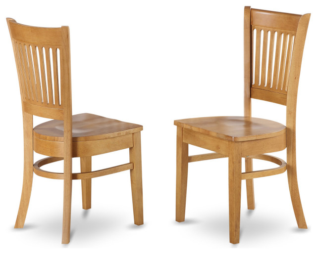 East West Furniture Vancouver Wood Set Of 2 Dining Chair With Oak VAC