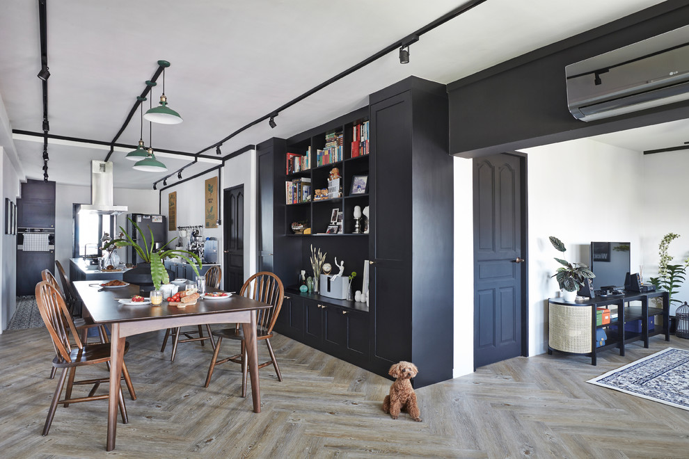 Inspiration for an Asian living room in Singapore.