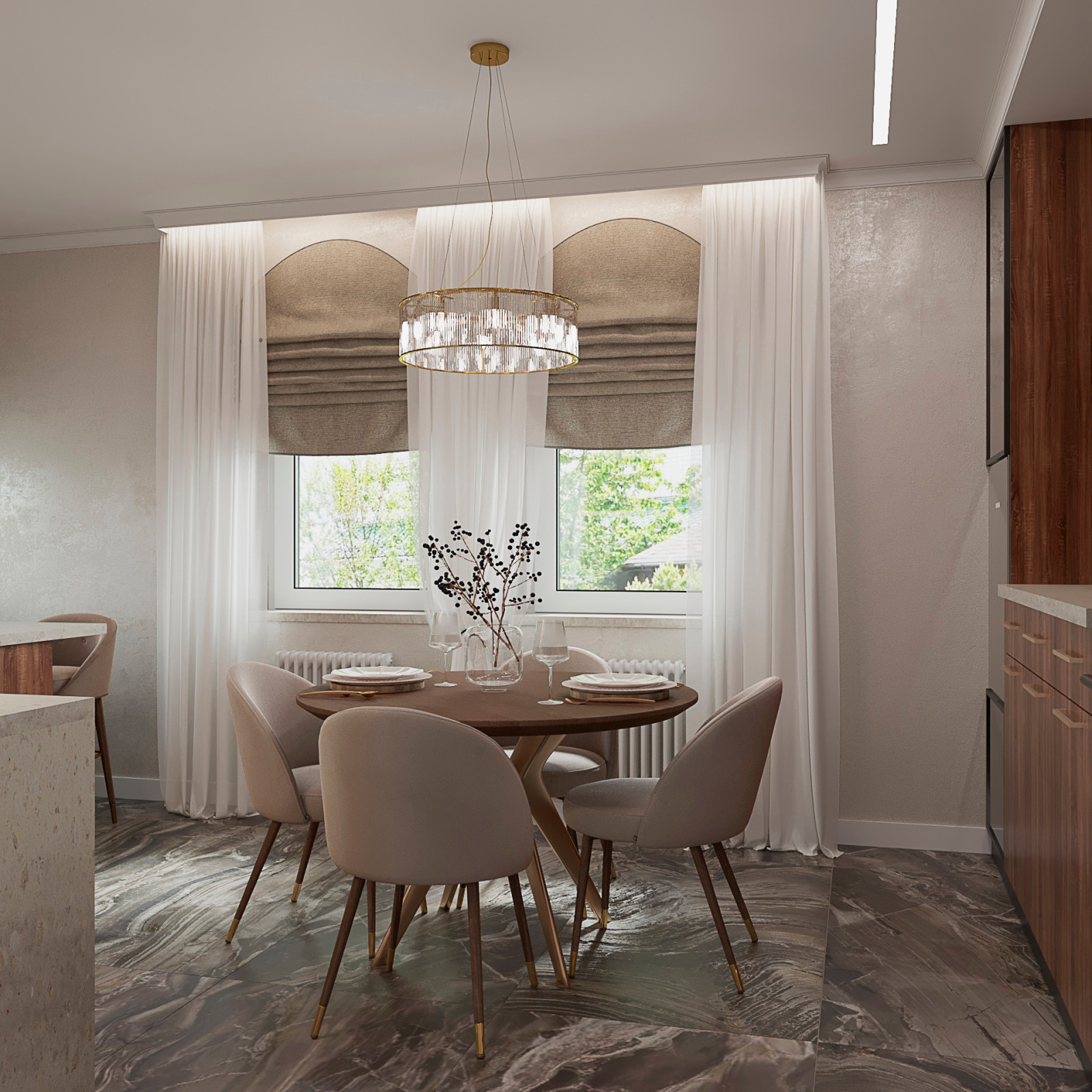 2023г. Интерьер частного дома 350 м2 в г. Новосибирск