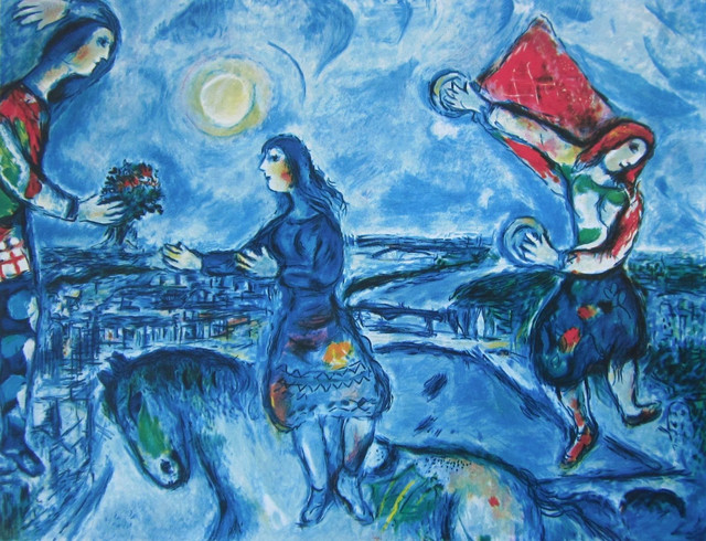 Over Paris Limited Edition Offset Lithograph Marc Chagall Over Paris Limited Edition Offset Lithograph Marc Chagall Contemporary Fine Art Prints By Commerce