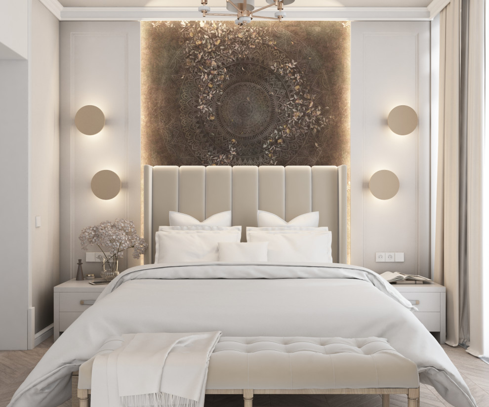 Легкая спальня в стиле современная классика