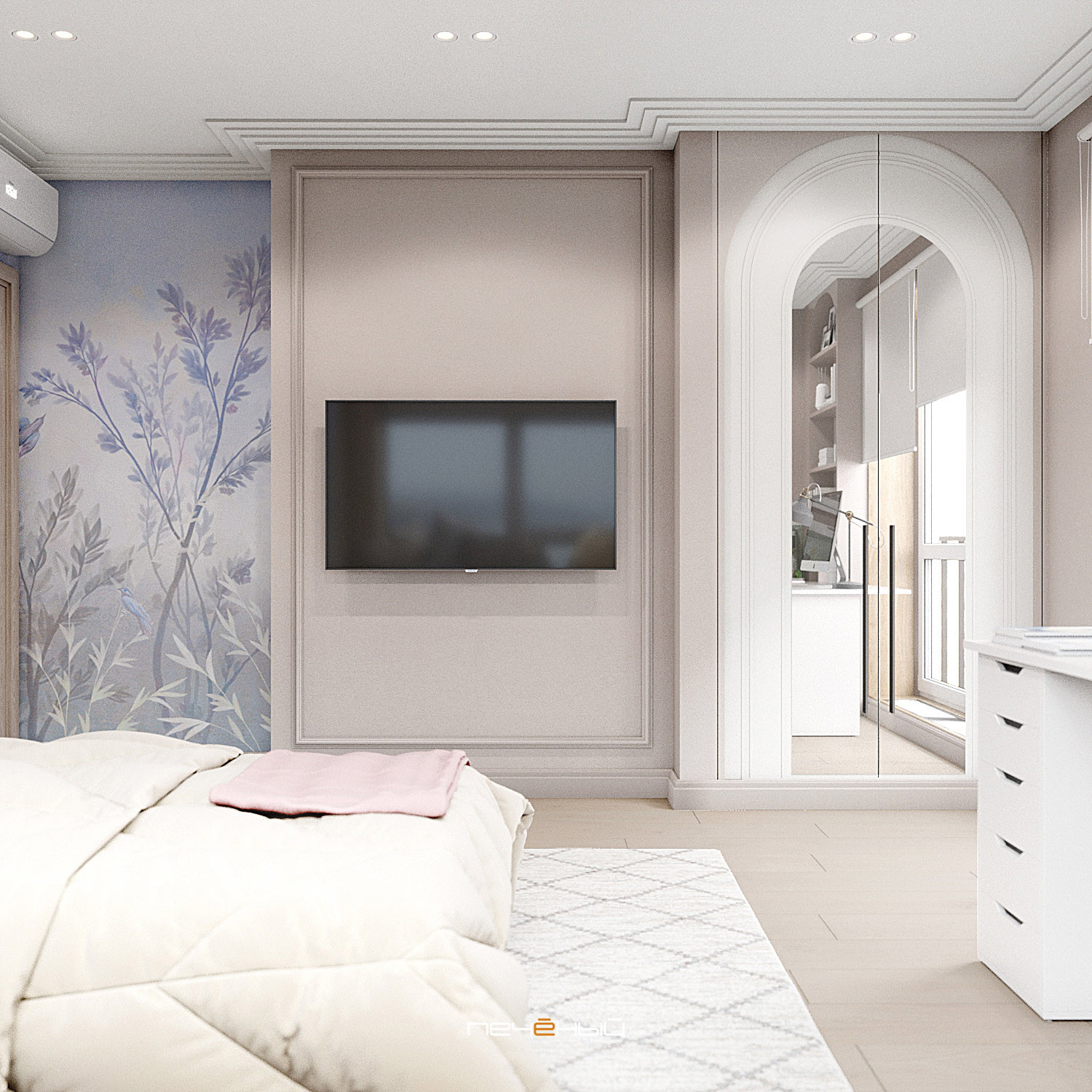 Гармоничный проект трёхкомнатной квартиры