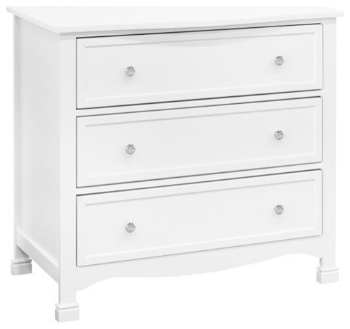 Davinci Kalani 3 Drawer Dresser In White Traditional Dressers By Homesquare