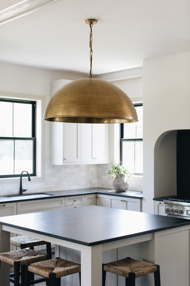 Inspiration for a transitional home design remodel in Chicago