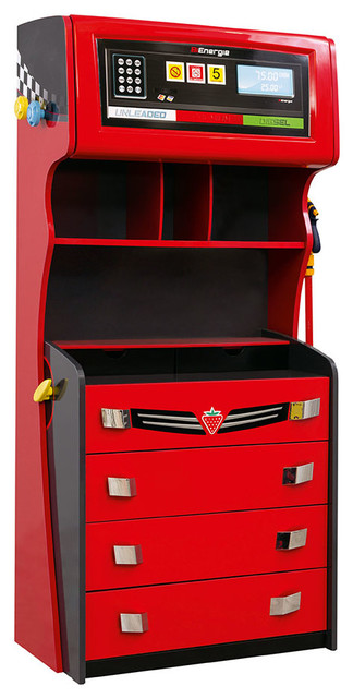 Gts Gas Pump 4 Drawer Chest With Extra Storage Contemporary