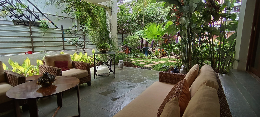 Design ideas for a world-inspired patio in Bengaluru.