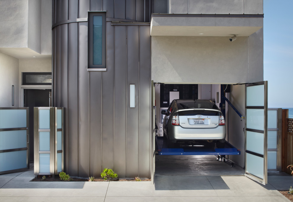 Design ideas for a contemporary one-car garage in Santa Barbara.