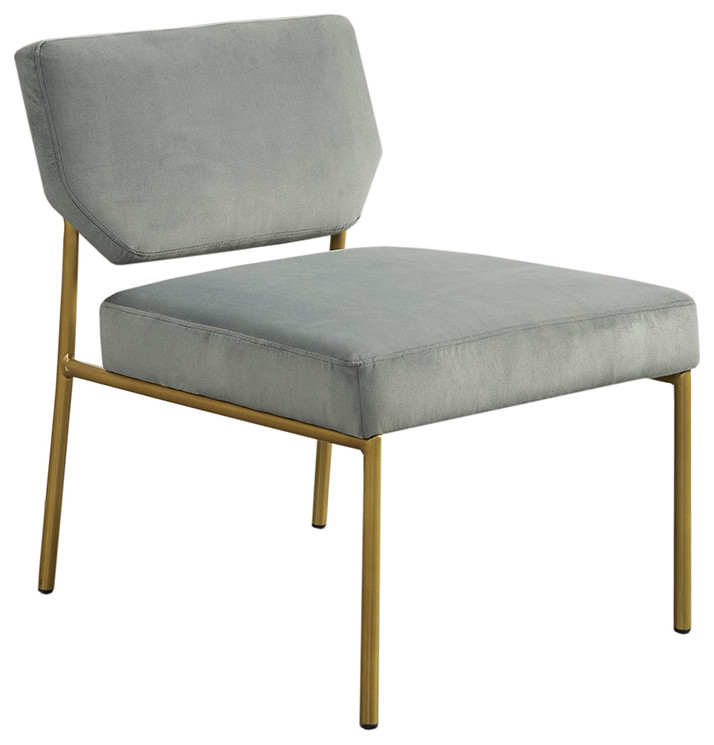 INK+IVY Roxie Scandinavian Low-Back Armless Slipper Chair, Grey