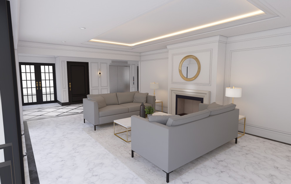 Inspiration for a huge transitional entryway remodel in Toronto
