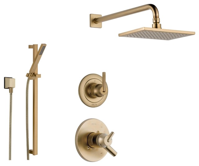 Delta Trinsic Collection Champagne Bronze Finish Custom Shower System