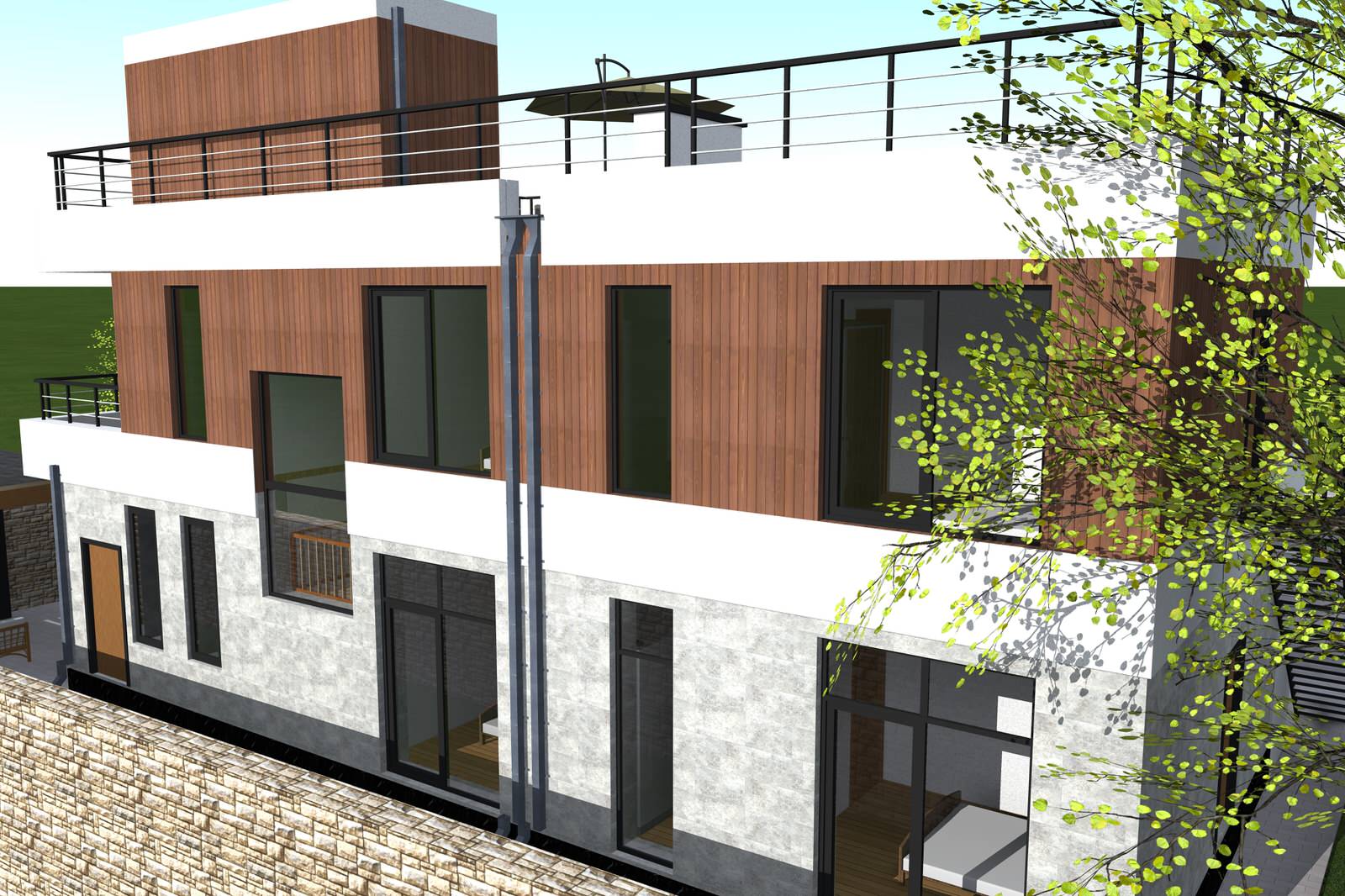 Проект дома с корпусом для сдачи в аренду