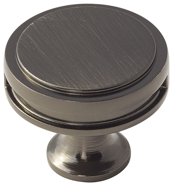 Amerock Knob Oberon 13/8" Gunmetal Transitional And Drawer