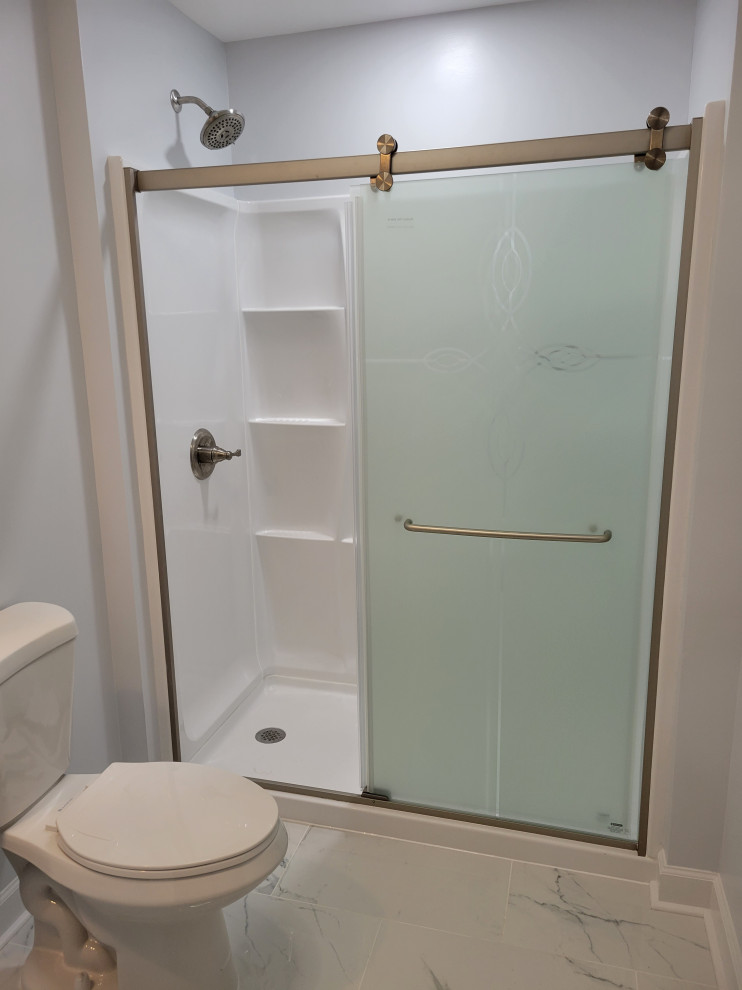 New walk-in shower