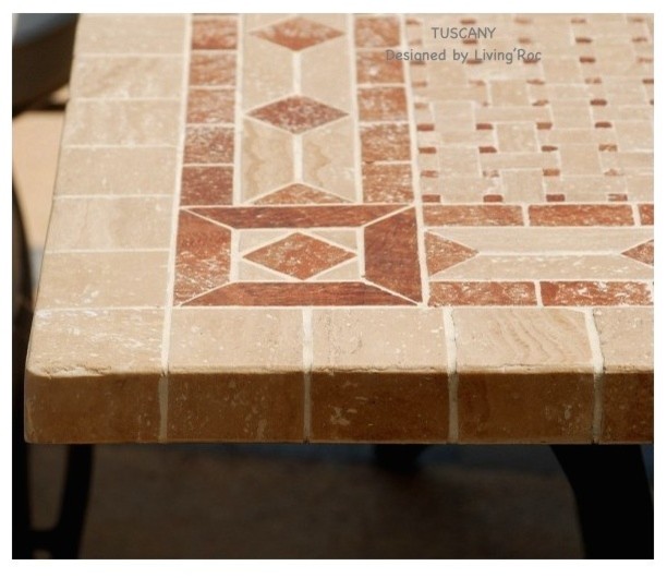 TUSCANY ITALIAN MOSAIC MARBLE PATIO GARDEN TABLE Craftsman Patio