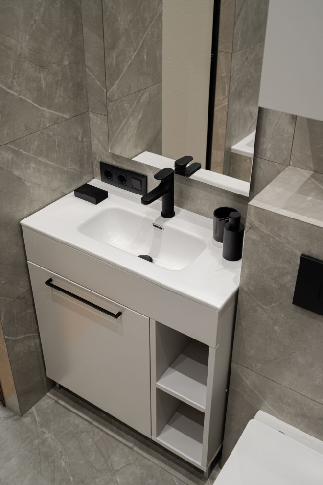 Серый минимализм | 58 кв.м.