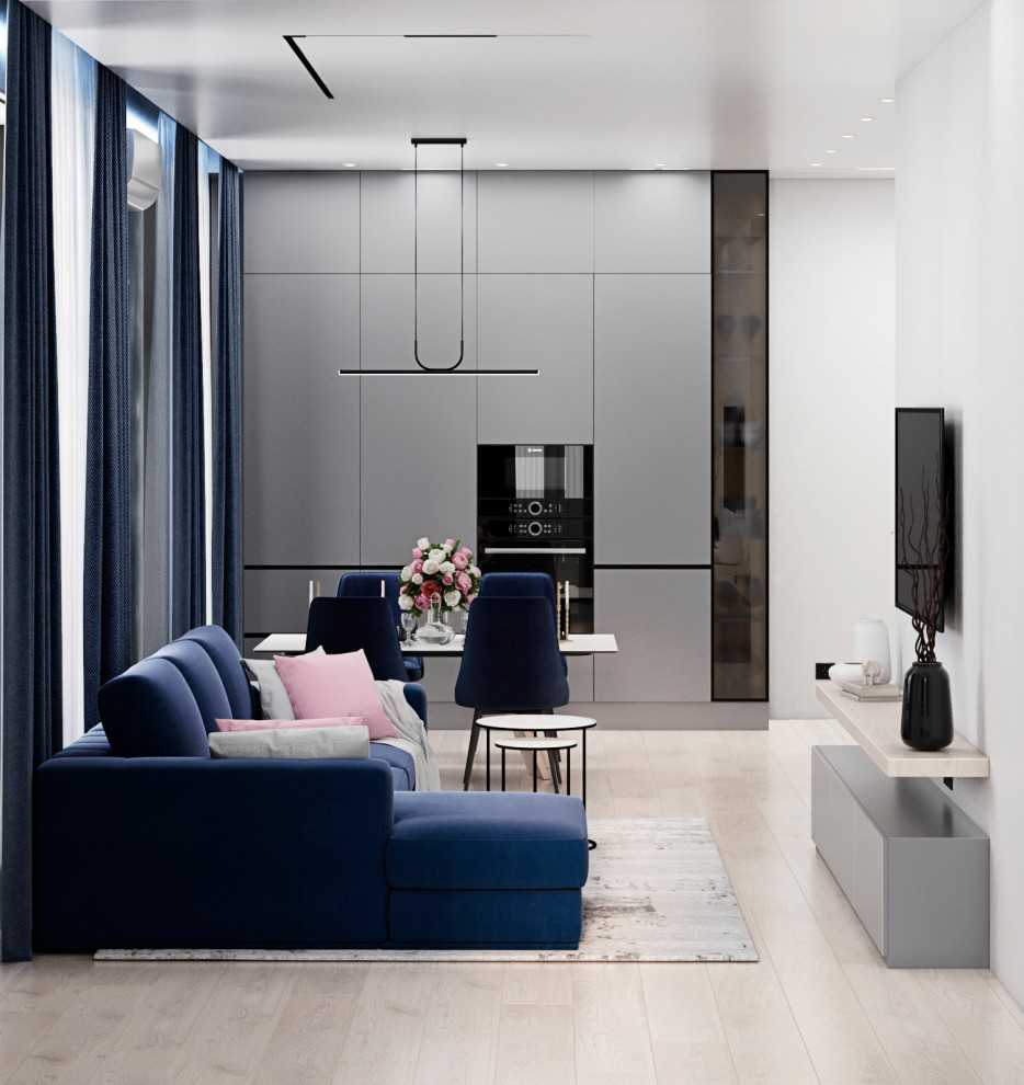 Проект для молодой девушки Москва " Оттенки синего"