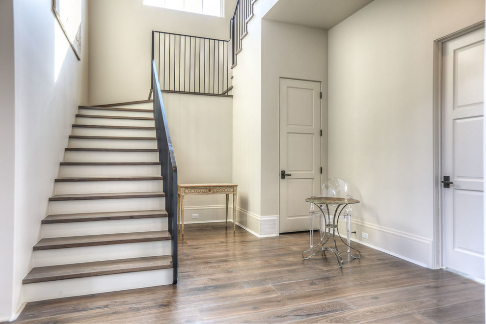 Inspiration for a rustic entryway remodel in Houston