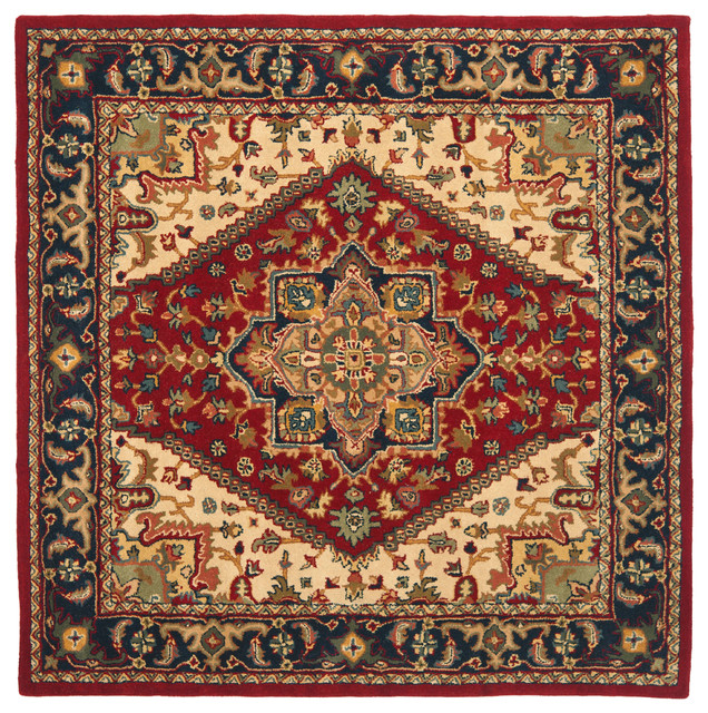 Safavieh Heritage Collection HG625 Rug, Red, 6' Square