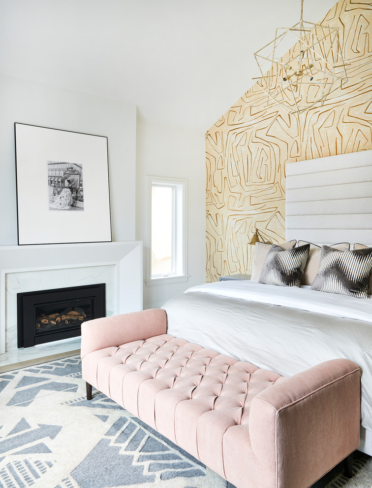 Transitional bedroom photo in Toronto