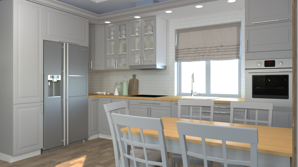 Визуализация гостинной и кухни