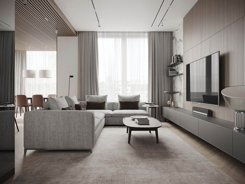 Квартира в современном стиле, ЖК «Duderhof Club», 146 кв.м.