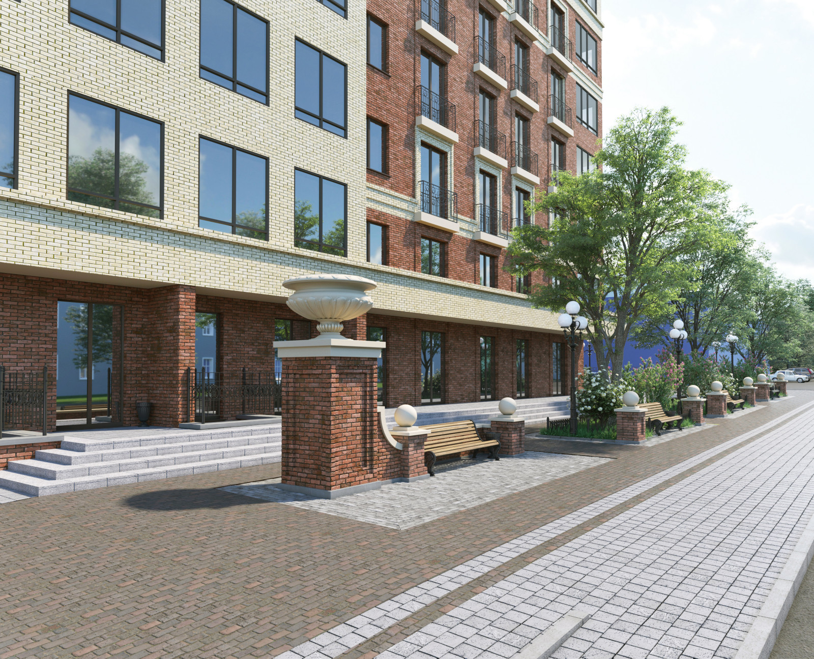 Интерьеры МОП, ЖК "БУЛГАКОВ", СК "СТРИЖИ"