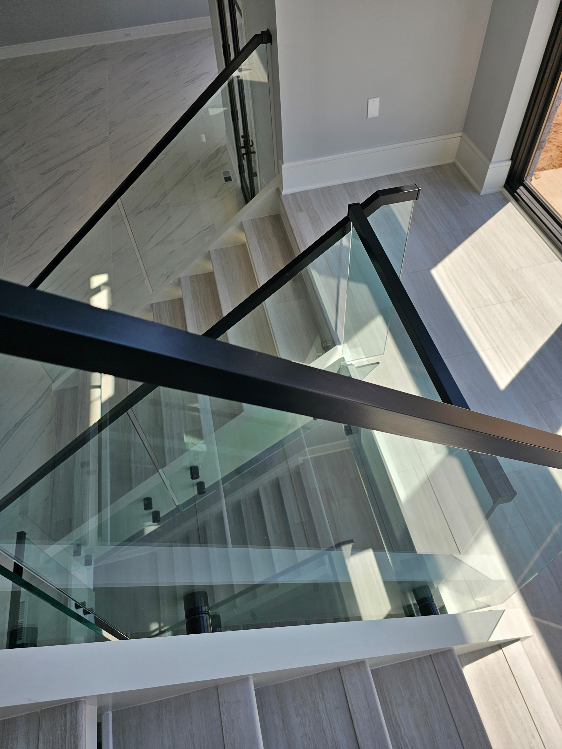 125_Modern Open Rise Stair with Glass Balustrade, Aldie, VA 20105