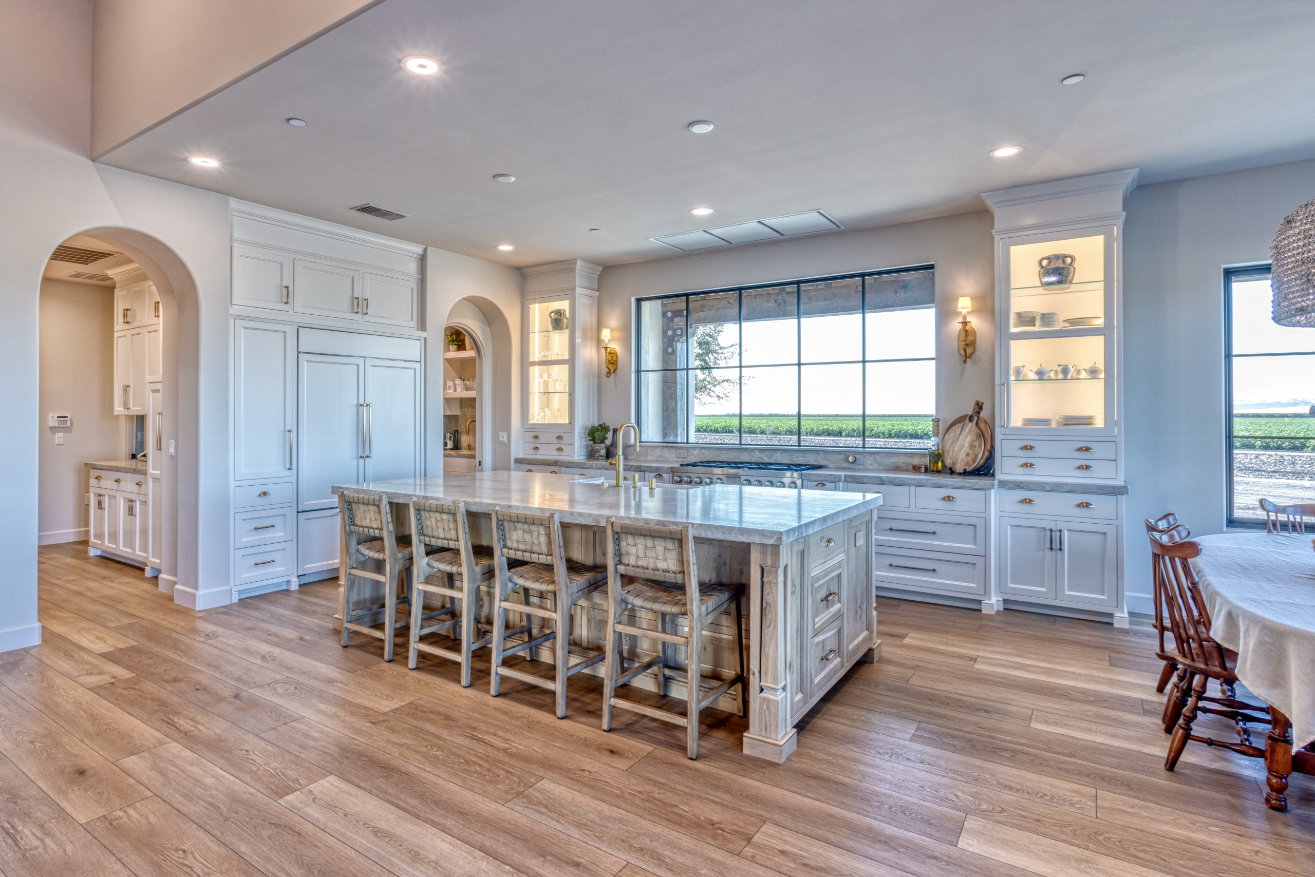 Kitchen Island and Window Wall | Tuscan Farmhouse