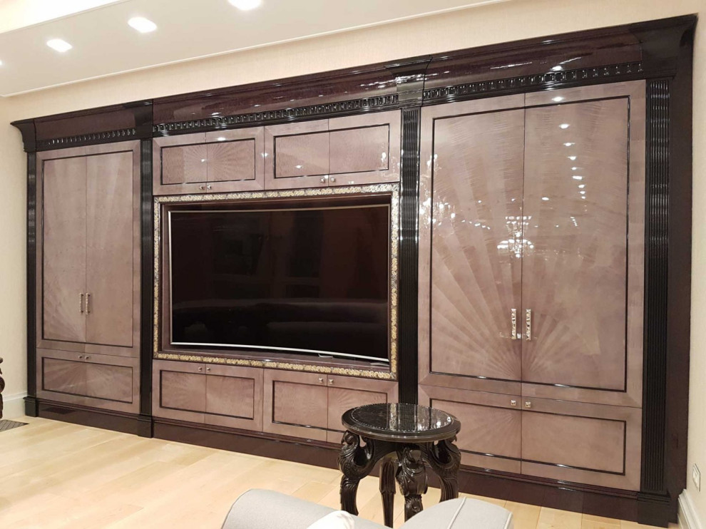 ТВ-зона в гостиной. Остоженка.