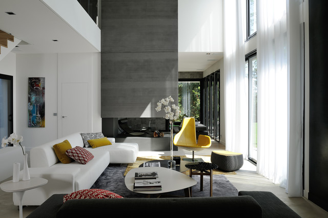 Maison Ecully 2 contemporary-living-room