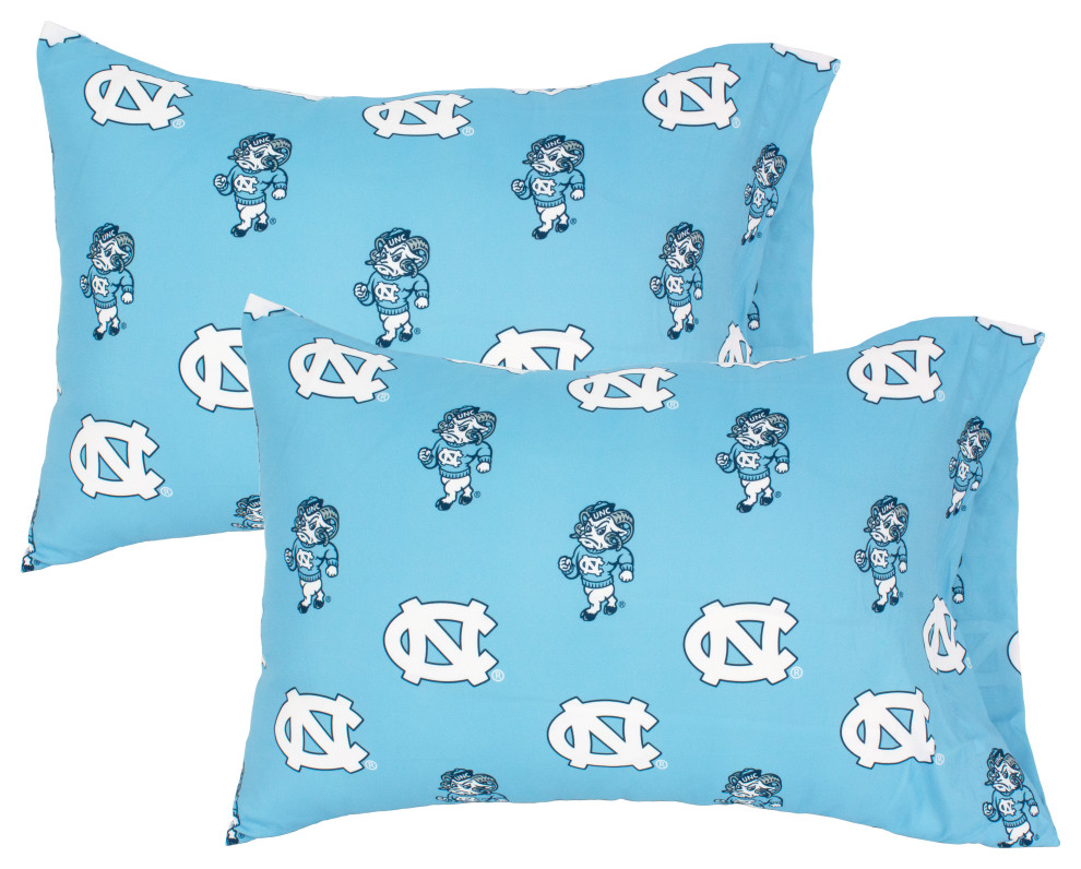 North Carolina Tar Heels Pillowcase Pair, Solid, Includes 2 Standard Pillowcases, King