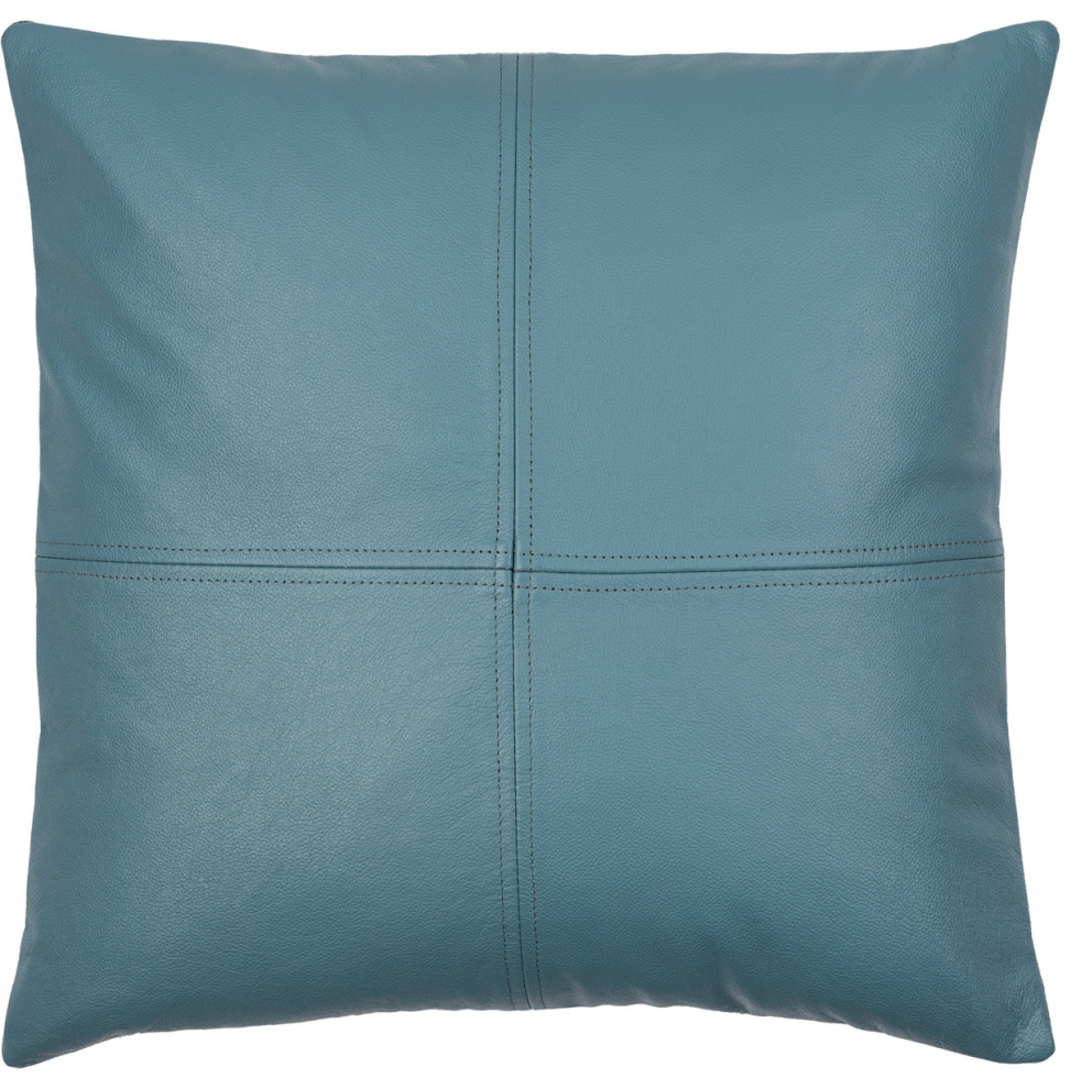 Sheffield Decorative Pillow, Charcoal/Denim Contemporary Decorative