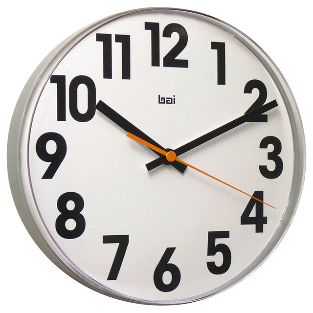 Large Numbers Lucite Wall Clock