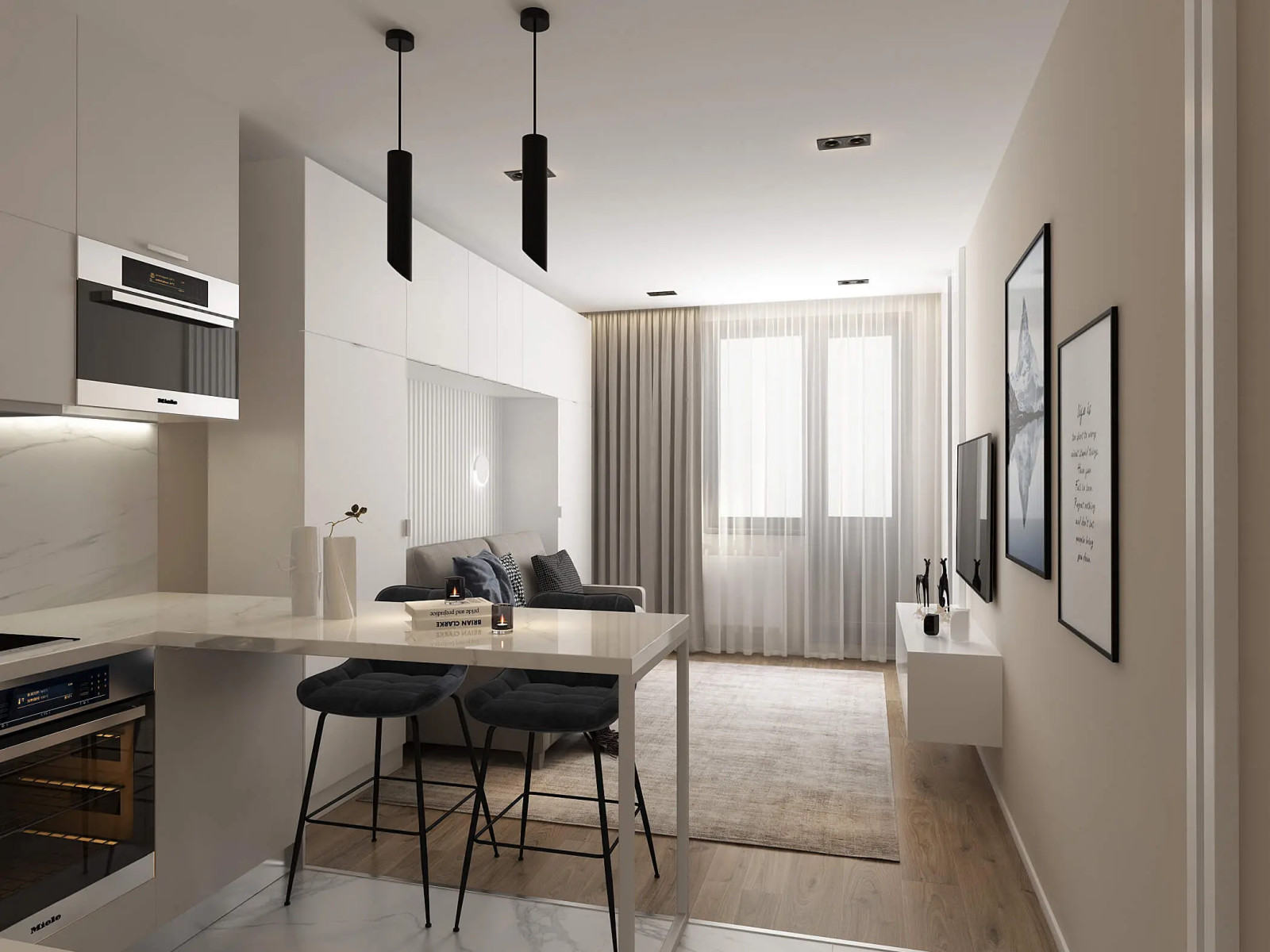 Дизайн-проект студии на Воронцовском бульваре, 19