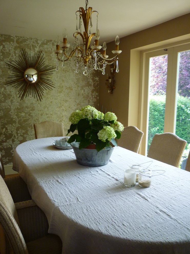 Design ideas for a classic dining room in Cheshire.