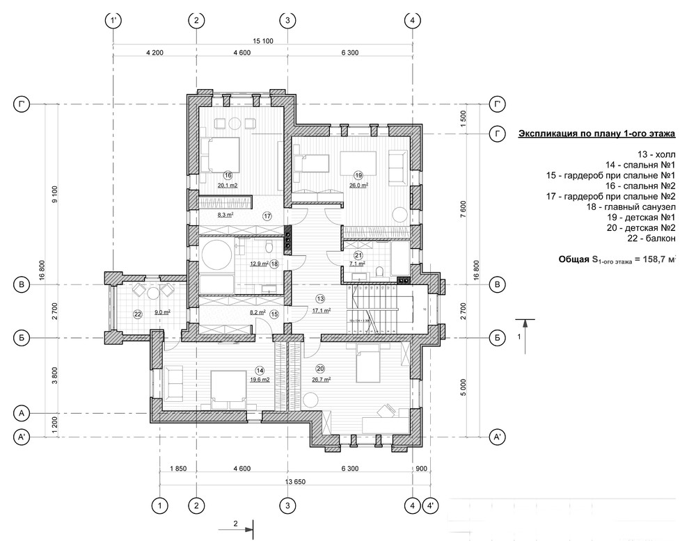 Индивидуальный дом 350 м2 с гаражом и баней в поселке Московский