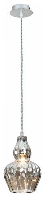 Eustoma 1-Bulb Jar Pendant Light, Mirrored