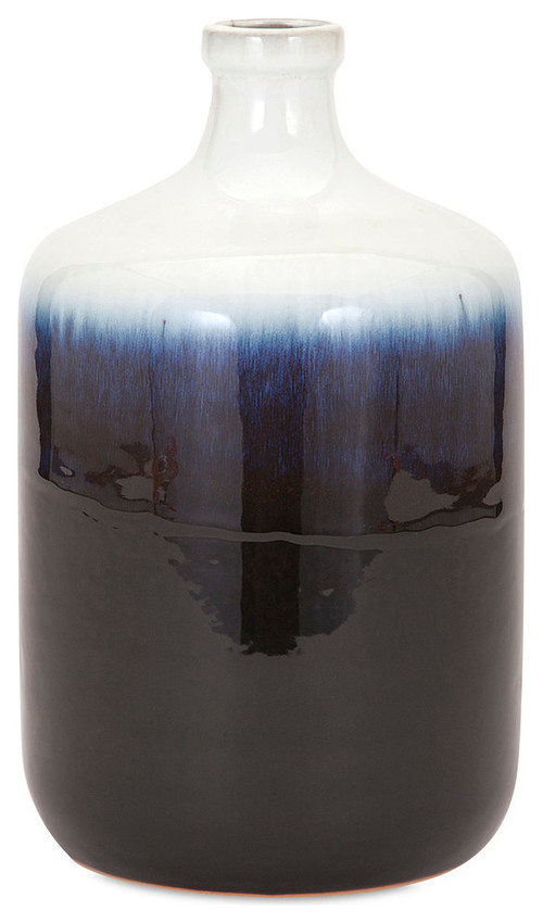 Quinlyn Blue and White Vase, Medium. #stoneware #vase #homedecor #modernfarmhouse #blueandwhite #interiordesign