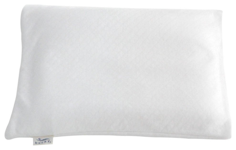 Bucky Travel Duo Pillow, White Contemporary Bed Pillows by