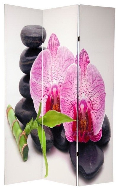 6' Tall Double Sided Zen Room Divider - Contemporary - Screens And Room ...