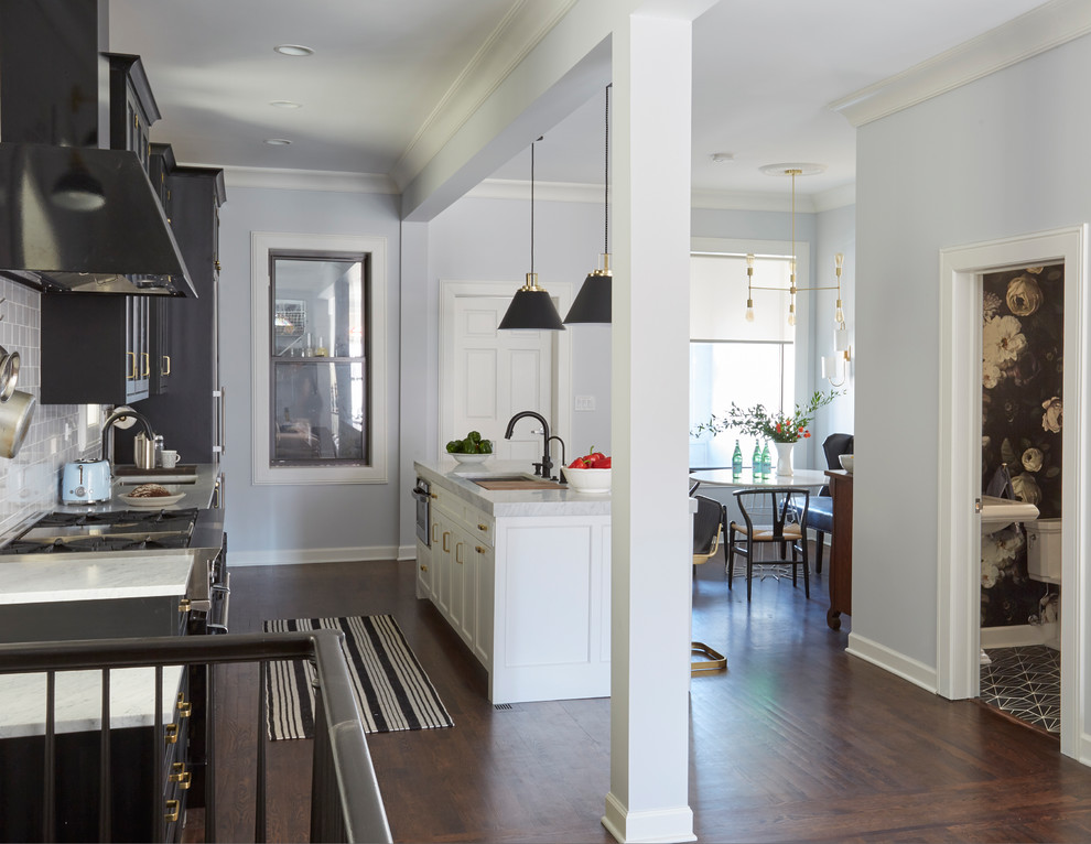 Inspiration for a transitional home design remodel in Chicago