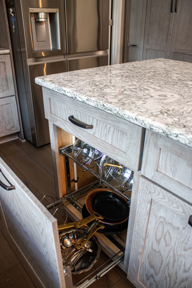 Fresh Take on Oak Kitchen Medallion Gray Peppercorn Stain