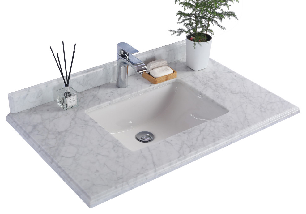 36" Countertop Single Hole With Rectangle Sink Transitional