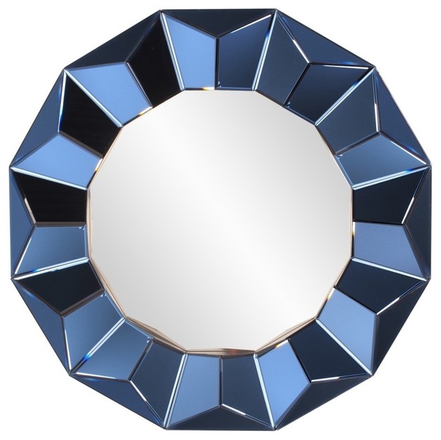 Contemporary Wall Mirror kaleidoscope mirror, cobalt blue - contemporary - wall mirrors Contemporary Wall Mirror kaleidoscope mirror, cobalt blue - contemporary - wall mirrors
