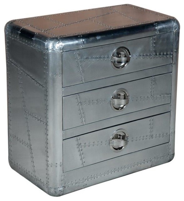 Aviator Aluminum Cabinet With 3 Drawer Industrial Storage