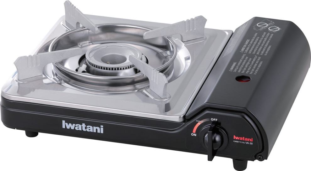 Iwatani Cassette Feu Portable Butane Stove in Black 12,000BTU/hr