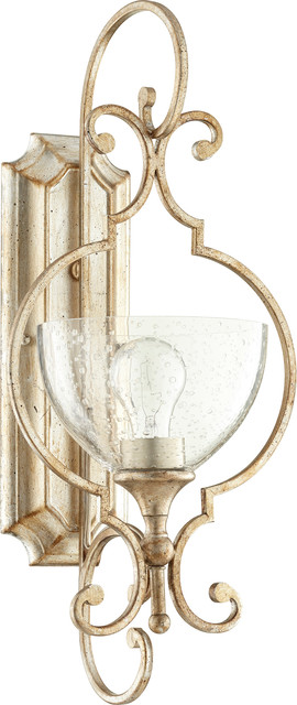 Ansley 1-Light Wall Mount, Aged Silver Leaf