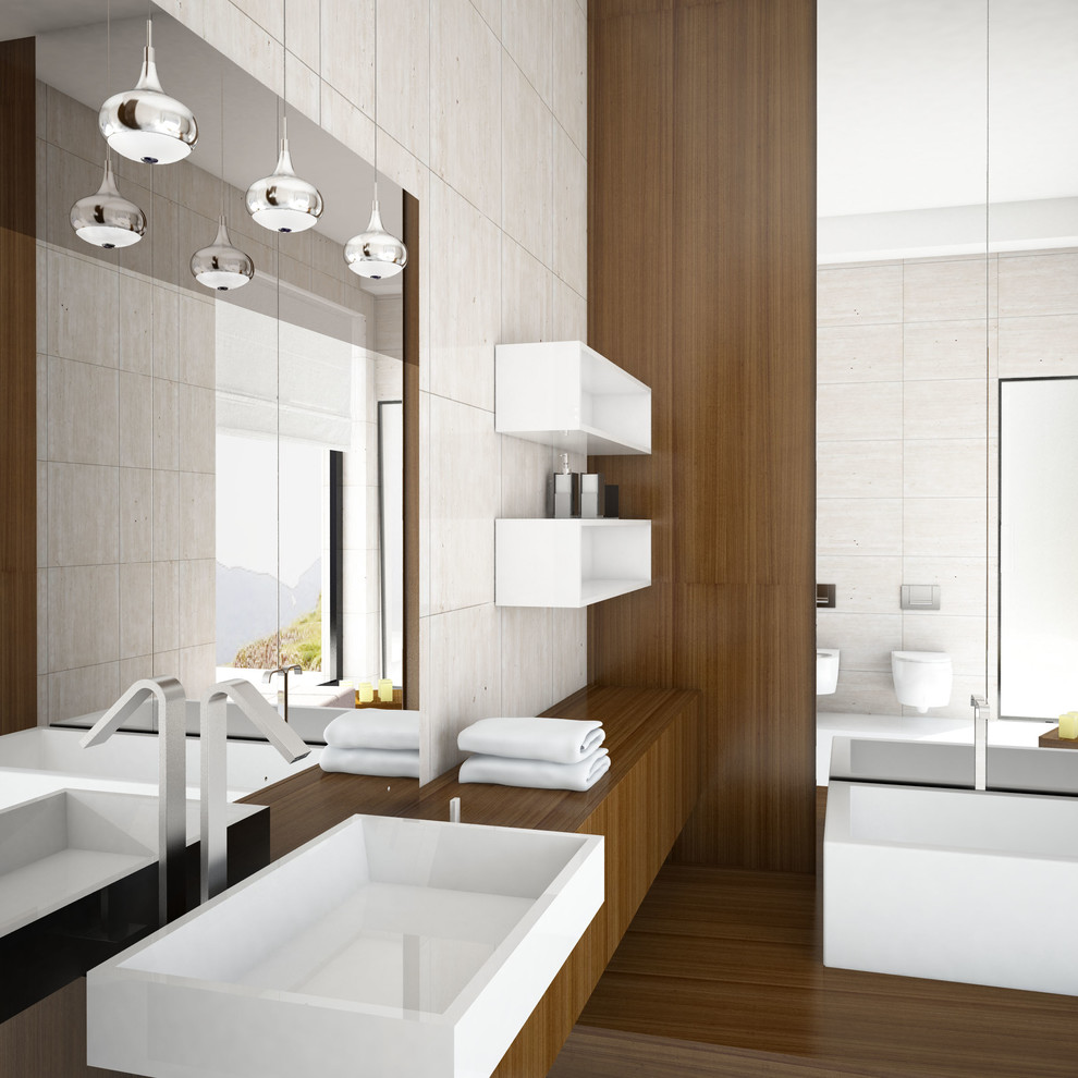 Оригинальная подсветка зеркала в ванной комнате