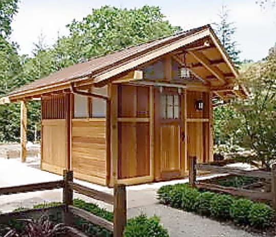 Inspiration for an asian shed and granny flat in San Francisco.