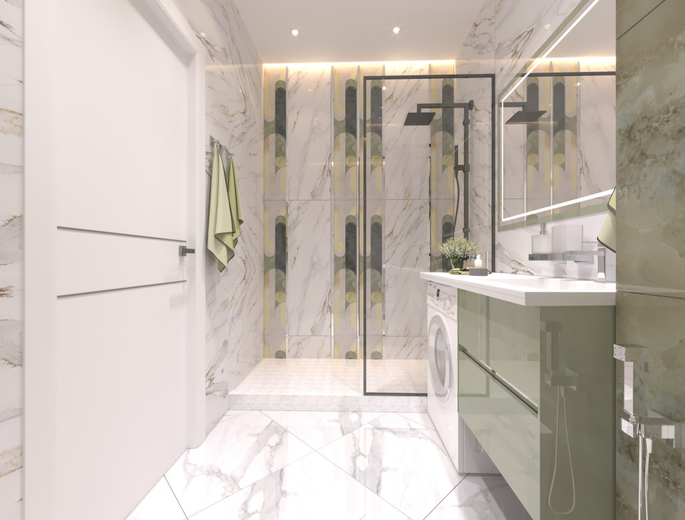 Дизайн-проект  интерьера трехкомнатной квартиры в стиле Контемпорари...